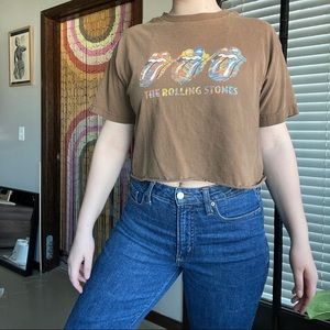 Rolling Stones Cropped Band Tee